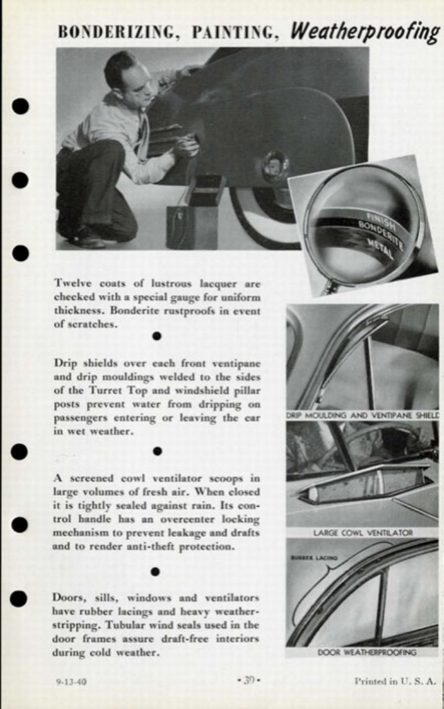 1941 Cadillac Salesmans Data Book Page 71